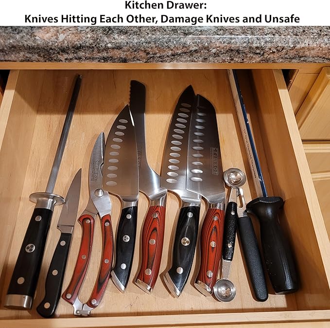 Ergo Chef 5pc Universal Knife Edge Guard Set Multicolored / Multi-sized / for Chef knife, Santoku, Bread, Utility and Paring knives