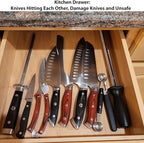 Ergo Chef 5pc Universal Knife Edge Guard Set Multicolored / Multi-sized / for Chef knife, Santoku, Bread, Utility and Paring knives