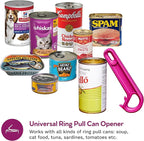 Ring Pull & Pop Top Can Opener (Apricot) Easy Open Any Pull Tab Cans for Seniors, Soda, Pet Food, Cat Cans, Beer, Parkinsons Aids for living Gifts, Gadgets for People with Arthritis, kitchen gadgets.