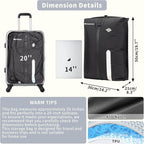 Vacuum Bag for Travel, Professional IPX8 Waterproof Reusable Vacuum Compression Bags for Travel Suitcases, Durable Space Saver Bag(2 PACK,With Pump)
