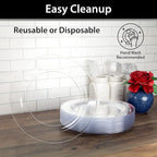 Lillian Tablesettings 30 Count Premium Quality Heavyweight 10.25 inch Plastic Plates China Like Wedding and Party Dinnerware, Plastic Dinner Plates, Crystal Clear, 30 Count