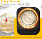 Sourdough Starter Warmer Mat with 24H Timer & Memory Function, Precise 1°F Thermostat Control (70-140°F), Perfect Bread Fermentation Mat for Home Baking
