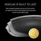 HexClad Hybrid Nonstick 7-Inch Frying Pan, Stay-Cool Handle, Dishwasher-Friendly, Oven-Safe Up to 900°F, Induction Ready, Compatible with All Cooktops