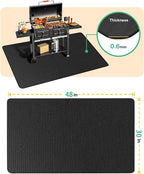 48 x 30 inches Under Grill Mats for Outdoor Grill | Double-Sided Fireproof | Waterproof | Oil-Proof | Easy to Clean | Indoor Fireplace/Fire Pit Mat | Quality BBQ Mat for Deck Patio Lawn