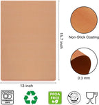 Grill Mats for Outdoor Grill Set of 6 BBQ Grill Mat Copper Grill Mat Heavy Duty Non Stick Grilling Sheet Reusable Easy to Clean-Electric Gas Charcoal Grill Outdoor Cooking Tools Accessories RV Camper