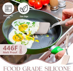 Silicone Cookie Spatula Turner 2 Pack Mini Brownie Spatula Flexible Kitchen Small Silicone Turner for Nonstick Cookware Heat Resistant No Scratch Flipper for Egg Pancake(Khaki)