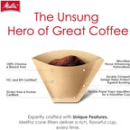 Melitta #4 Cone Coffee Filters, Natural Brown, 100 Count (Pack Of 3), 300 Total Filters - Fits all 8-12 Cup Cone Coffee Makers and Pour-Overs, Compostable, Tear-Resistant, Made in USA