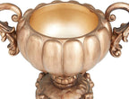 Deco 79 Polystone Solid Decorative Jars, 12" x 8" x 13", Bronze