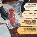 100 Gallon Vacuum Sealer Bags, Heavy Duty BPA Free 11 x 16 Inch Vacuum Seal Bags for Food Saver, Seal a Meal, Weston. Commercial Grade Vacuum Food Storage Bags for Sous Vide Freezer Storage Meal Prep