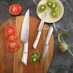 Cangshan ELBERT Series German Steel Forged Starter Knife Sets (White, 3-Piece)