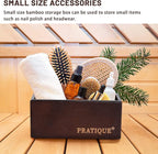 Bamboo Drawer Organizer - Kitchen Utensil Organizer Silverware Tray Cutlery Holder，Office Desk Supplies and Accessories,8.9 * 5.9 * 2.6,Nut-brown