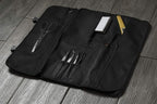 Asaya Chef Knife Roll Bag - 20 Total Pockets for Knives and Kitchen Utensils - Made with Stain Resistant Waxed Nylon - For Chefs and Culinary Students - Knives Not Included(Brown)