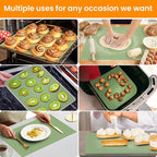 Silicone Baking Mat Roll, Non Stick Silicone Mat for Baking, Heat Resistant Baking Macaron Bread Mat, Reusable Dough Rolling Mat, Non Slip Countertop Protector Mat, Counter Mat, Oven Mat