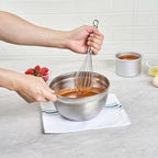 Restaurantware-German Standard 10.6 Inch French Whisk, 1 Dishwashable Kitchen Wire Whisk - Ergonomic Handle, Durable, Stainless Steel French Whip, For Blending, Stirring, Mixing Of Ingredients