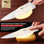 MAD SHARK 8 Inch Chef Knife, Professional Kitchen Knife with German High Carbon Steel, Ultra Sharp & Ergonomic Handle for Meat, Vegetables Cooking Knife for Mens, Mom & Dad Birthday Gifts (Gift Box)