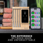 MEATER Pro XL: Wireless Smart Meat Thermometer | 4 Multi-Sensor Probes | Bluetooth & WiFi | 1000°F Heat Resistance | Certified Accuracy for BBQ, Oven, Grill, Smoker, Air Fryer, Deep Fryer, Sous Vide
