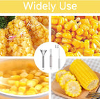 3 Pcs Corn Tool Set – Upgraded Corn Peeler for Corn on the Cob,Corn Holder, Corn Cob Stripper Tool,Multi-Use Corn Cob Stripper Tool for Home Kitchen, Outdoor Barbecues & Camping