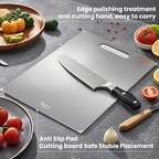 2 Pack Titanium Cutting Board - 100% Pure Titanium Cutting Boards For Kitche,Easy to clean, Double-sided food-grade Cutting Board For Cutting Meats, Fruits And Vegetables.(15 * 11)