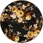 MACKENZIE-CHILDS Enamel Serving Platter, Decorative Serving Platter for Food, 16 Inches, Wild Rose Brown
