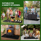Large 76 x 52 inches Under Grill Mats for Outdoor Grill | Double-Sided Fireproof | Waterproof | Oil-Proof | Easy to Clean | Indoor Fireplace/Fire Pit Mat | Quality BBQ Mat for Deck Patio Lawn