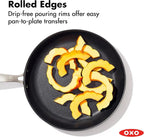 OXO Enhanced 12” Nonstick Frying Pan Skillet, PFAS-Free Ceramic, Oven & Broiler Safe to 600°F, Durable Hard Anodized Cookware, Stainless Steel Handle, Dishwasher Safe, Storm Blue