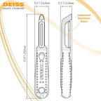 Deiss PRO Swivel Vegetable Peeler - Sharp Japan Stainless Steel Peeler With Easy Non-Slip Hand Grip, Potato Peelers For Kitchen, Fruit, Carrot, Apple, Veggie, Kiwi, Durable, Dishwasher Safe