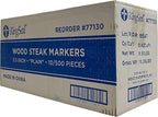 KingSeal 500 Count 3.5 Inch Natural Birch Wood Steak Markers, Plain Unstamped Markers, Eco Friendly, Bulk Pack - 1 Box of 500