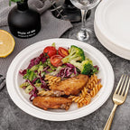 WELLIFE 100% Compostable Paper Plates 9 Inch, 125-Pack Heavy Duty Paper Plates Bulk,Biodegradable Bagasse,Eco-Friendly Disposable Dinner Plate for BBQ,Picnic,Party (BPI Certified,Microwaveable)