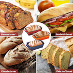 Enameled Cast Iron Loaf Pan with Lid, Best Bread Oven, Bread Loaf Pans for Baking Homemade Sourdough Bread 9x5, 2 Piece set, Flame