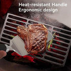 Metal Spatula for Cast Iron Skillet Grill & BBQ, Flat Top Griddle Spatulas for Burgers Fish Eggs, Stainless Steel Turner Flipper for Kitchen Use