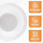 PLASTICPRO 800 Count Disposable 12 ounce White Plastic Soup Bowls