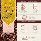 Organic Cold Brew Coffee Coarse Ground 1 LB - CRANK High Voltage Caffeine Dark Roast, Coarse Grind – By Stack Street