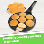 Puppy Friends Mini Pancake Pan- Make 7 Unique Flapjacks- Nonstick Griddle w Long Handle for Breakfast Pup Animal Fun & Easy Cleanup Fun Dog Related Gift for Kids & Adults, Boys Girls, Party Treat