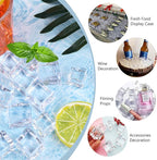 Fake Ice Cubes, 50 PCS 0.8" Fake Ice, Artificial Acrylic Crystal Diamonds for Vase Fillers, 20 mm Plastic Ice Cubes for Party, Wedding