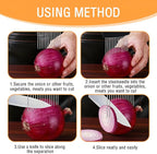 Onion Holder for Slicing,1PCS Stainless Steel Onion Slicer Holder,Onions Cutter,Vegetable Chopper,Lemon Slicer,Food Slicer Assistant Tool for Tomato,Potato,Avocados,Eggs,Fruit and Meat,Kitchen Gadgets