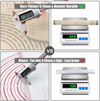 Silicone Pastry Mat 26x34 Inch Baking Mat with Measurement, Perfect for Dough, Pastry, Pie Crust, Fondant, Cookies, Bread, Pasta, Pizza, Food Grade Kitchen Counter Mats