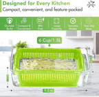 16-in-1 Vegetable Chopper and Slicer with 8 Blades – Veggie Cutter, Dicer, Food Chopper with Container & Lid – Multi-Purpose Kitchen Tool for Easy Meal Prep (White)