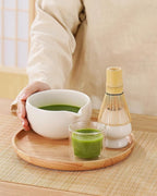 ZENS Matcha Whisk Set, 5pcs Matcha Kit Set Includes Ceramic Bowl, Bamboo Whisk and Chasen Holder, Scoop & Tea Mat，Matcha Tea ceremony Gift for Matcha Lovers, White