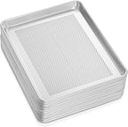 GRIDMANN 13" x 18" Commercial Grade Perforated Aluminum Baking Sheet Pan, Half Size Baking Tray - 12 Pans