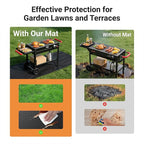 Lancryen 2025 Thickened 40 x 65 inch Under Grill Mat for Outdoor and Indoor, Double-Sided Fireproof Grill Pad, Indoor Fireplace/Fire Pit Mat, Oil-Proof Waterproof BBQ Protector for Decks and Patios