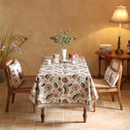 ISAENNE Designer Provence Floral Extra Long Tablecloth Rectangle,Linen Colorful Washable Indoor Table Cloth,Durable Decor Tablecloths for Dining Thanksgiving Kitchen Christmas,67"*118"-Ratina