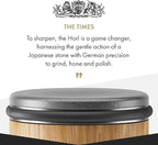 HORL 2 Oak Kitchen Knife Sharpener for Razor Sharp Edges Made in Germany - Rolling Sharpener for knives - Rolling Knife Sharpening Kit with Magnetic Holder with 15 & 20 Degrees