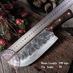 DRAGON RIOT Hand Forged Butcher Knife Cleaver 7.5 Inch High Carbon Steel Meat and Vegetable Cleaver Knife Full Tang Sharp Chef Knife for Kitchen Camping and BBQ
