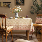 ISAENNE Designer Linen Floral Small Square Tablecloth,Pale Yellow Farmhouse Indoor Table Cloth,Durable Decor Tablecloths for Dining Kitchen Thanksgiving Christmas,55"*55"-Chamonix A