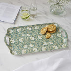 Pimpernel Morris & Co Privat Melamine Tray with Handles - Pastel Floral Serving Tray for Entertaining, Garden Dining, Afternoon Tea Display - Lightweight & Durable 19 x 12 Inch Serveware