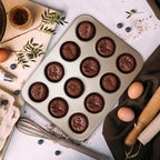Nsmykhg Nonstick Muffin Pan,4 Packs Nonstick Muffin Pan, Mini Cupcake Pans Set, 12 Cup and 24 Cup Gold Carbon Steel Bakeware Muffin Tin Champagne Mini Muffin Tray Oven Safe Cupcake Mold