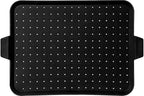Baking & Frying Pan Splatter Screen Beckon Ware | USA Brand | 17.5 x 12 Inch Black, Multi-Use Silicone Baking Rack for Oven, and Stove – Grease Splash Guard, Baking Supplies, Pastry Sheet