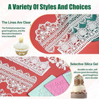 GROWTAIL Lace Molds Silicone,Cake Fondant Embossing Mat,Lace Molds for Cake Decorating Edible Lace