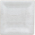 Carlisle FoodService Products Grove Reusable Plastic Plate Square Plate with Rim for Home and Restaurant, Melamine, 8.5 Inches, Buff, (Pack of 12)