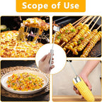 AphohomeCorn Peeler for Corn on the Cob, 2PCS Long Handle Stainless Steel Corn Stripping Tool, Quick Corn Cob Stripper Tool, Easy-to-Use Corn Cutter, Ideal for Kitchen, Salads & Tacos, 9.8×1.57×1.06in